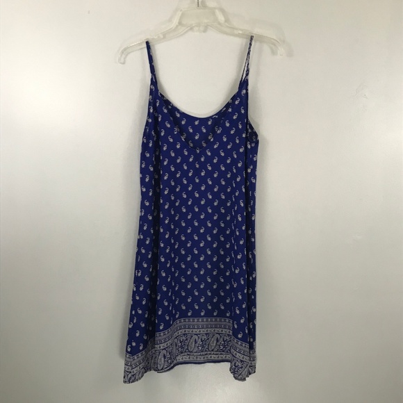 Emetla Blue and White Floral Tank Dress Medium - Picture 3 of 8